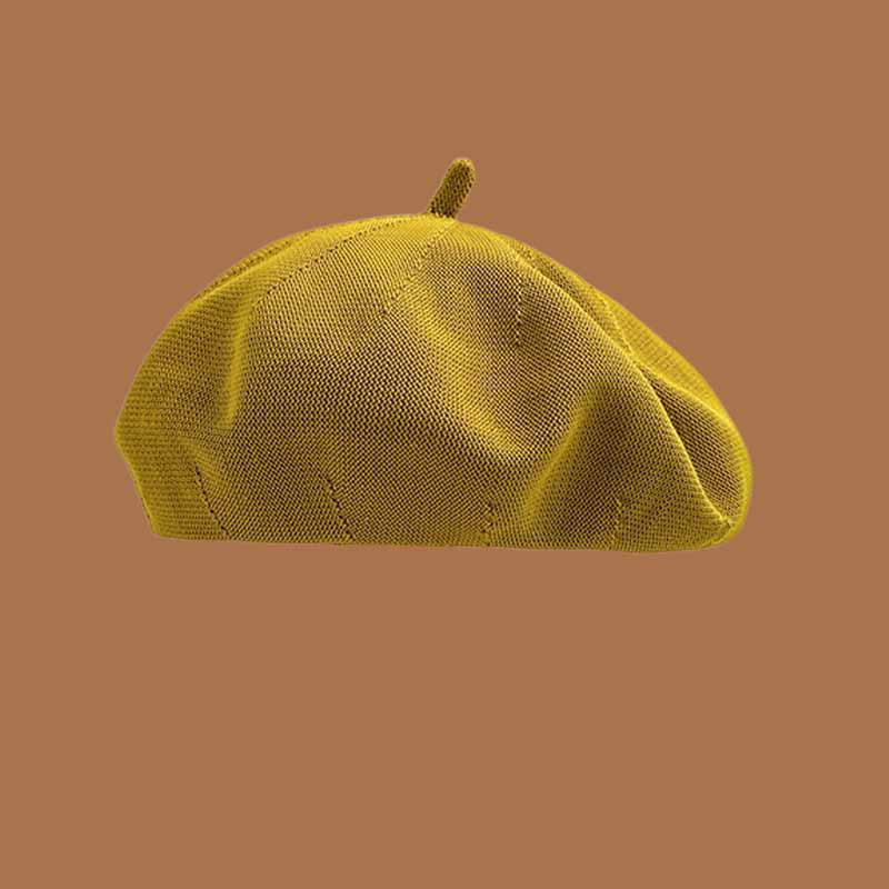 Wzcx  New Korean Version Hollow Solid Color Breathable Beret Casual Tide Summer Adjustable Women'S Hat Adult Cap