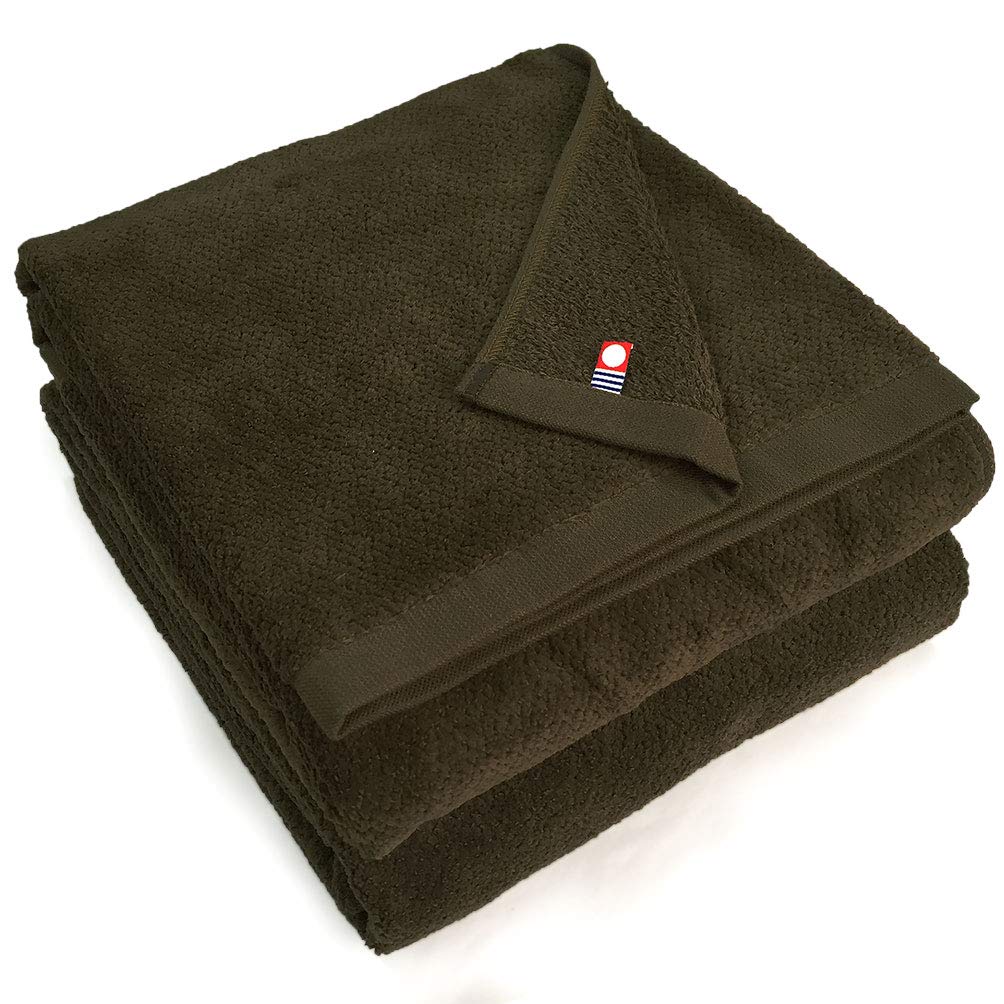

Imabari Towels, Set of 2, Flexible Bath Towels, M Color, 70x130cm, Available in 100 Colors, Lightweight, Thin, Professional Grade, Absorbent, Quick-Dr