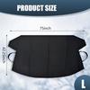 1 PC Car Windshield Snow Cover, Snap-On Waterproof and Scratch-Proof Windshield Protector, 600 D Oxford Cloth Car Window Snow Cover, Universal for