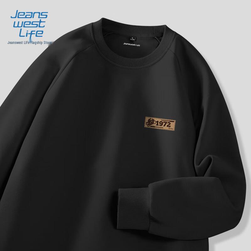 JEANSWEST LIFE Herren Schweres Baumwoll Oversized Pullover Sweatshirt