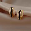 CAOSHI Elegant Daily Wearable Stud Earrings for Women Temperament Gold Color Engagement Jewelry Personalized Female Accessories