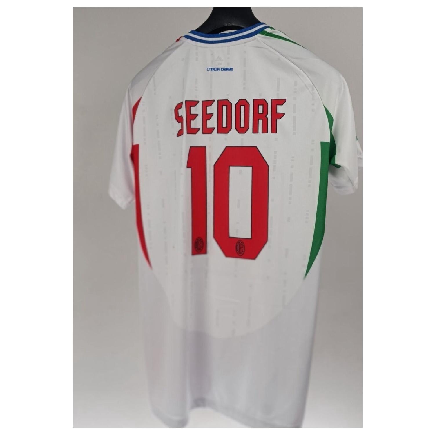 

Italy Euro2024 Seedorf White Adult Retro Football Jersey S чистый