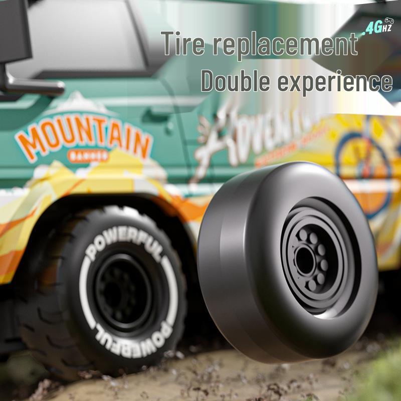 High-Speed RC Racing Van: 4WD, Drift, Rechargeable, Lights, Replaceable Tires, Off-Road Toy for Kids