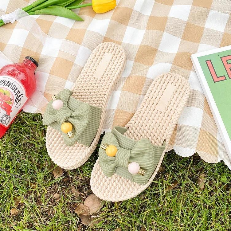 Fashion Woman Slippers Flat Slides Outside Sandals Shoes for Women Open Toe Non Slip Clappers Summer Footwear Comfortable and Elegan Pvc