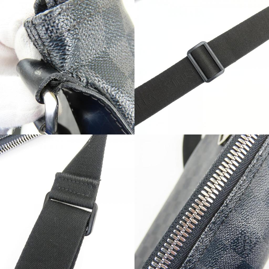 Used LOUIS VUITTON Shoulder Bag Mick MM N41106 Damier Grafitte black Dark gray Messenger