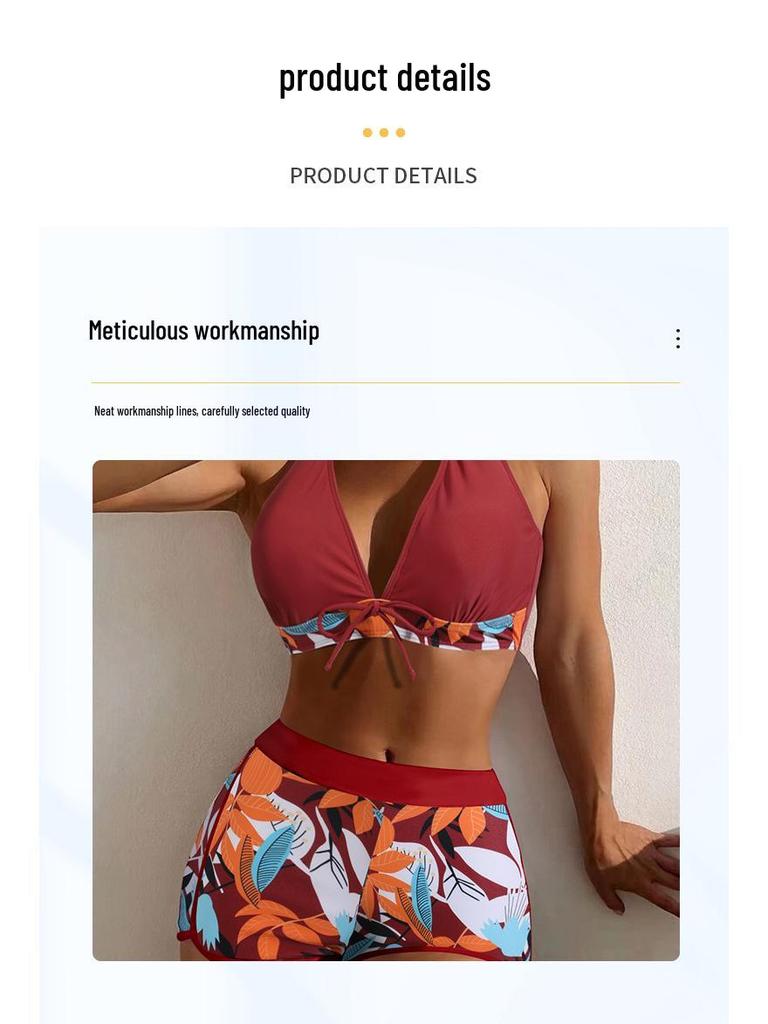 2025 Multicolor High-Waisted Bikini – European & American Style Women's Swimwear