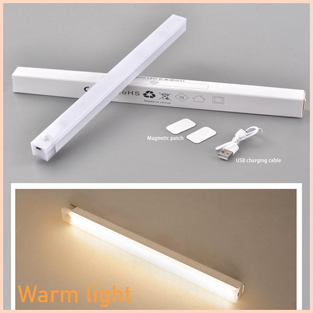 Schrankleuchte USB Wiederaufladbar Bewegungssensor LED Stablicht Induktionsnachtlicht Tragbar für Küche Nachttisch Kleiderschrank Schrank