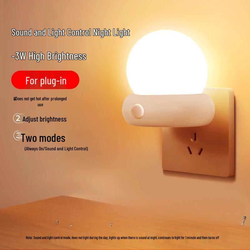 Soft Glow Baby Night Light with Remote Control – Eye-Friendly Plug-In for Bedroom and Nursery