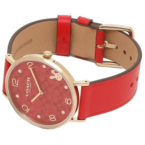 Coach Women's Perry 36mm Quartz Watch, Red, Leather, COACH 14503977