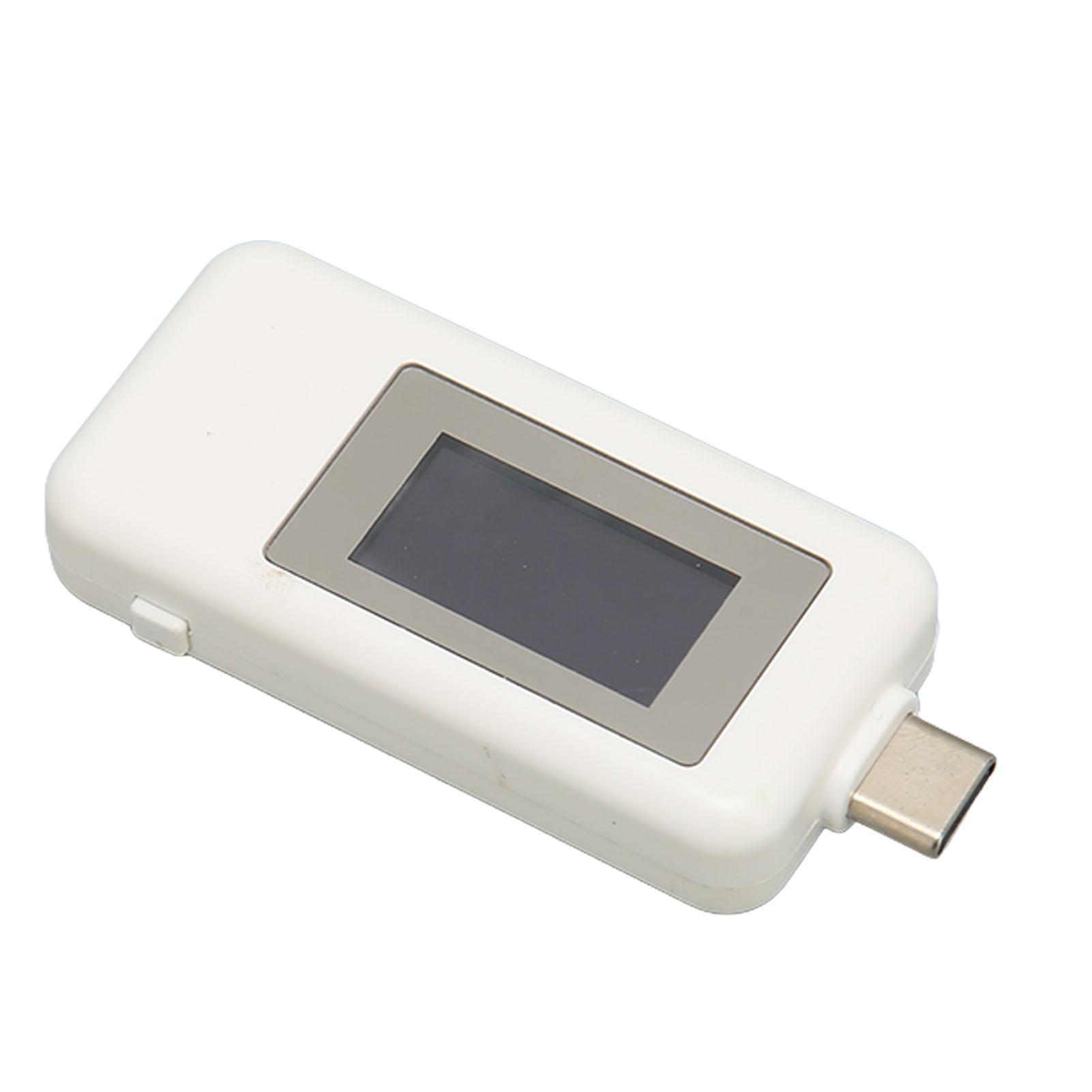 

USB C Power Tester Multifunction Voltage Current Real Time Detection Color Display Type C Power білий