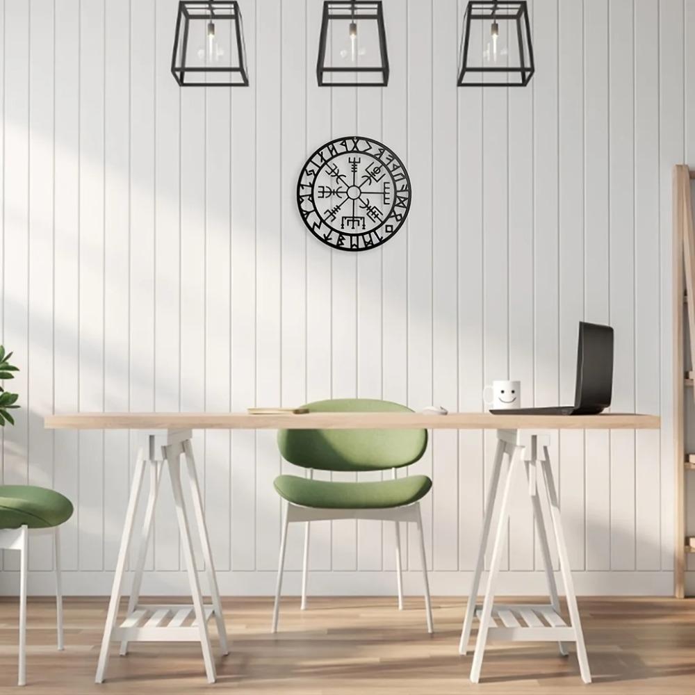 1 Stück Wandkunst aus Metall mit nordischem Kompass – perfektes Wohndekor-Geschenk für Schlafzimmer oder Wohnzimmer, ideal für Geburtstage