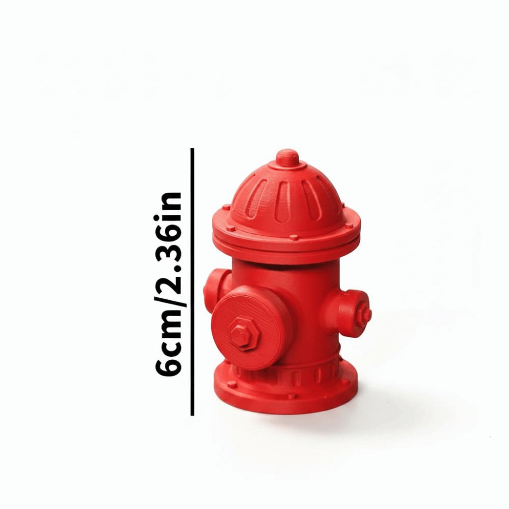 Red Plastic Scale Fire Hydrant Weathered Finish Mini Size Fire Hydrant Model Highly Detailed Scale Model Fire Cock Model