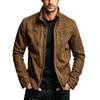 Men's Vintage Zip-Up Jacket Winter Color Casual Outerwear