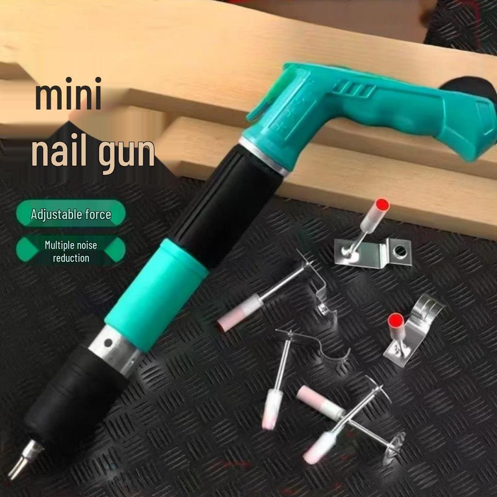 Mini Ceiling Nail Gun with Silencer - Compact for Household Hydropower Installation