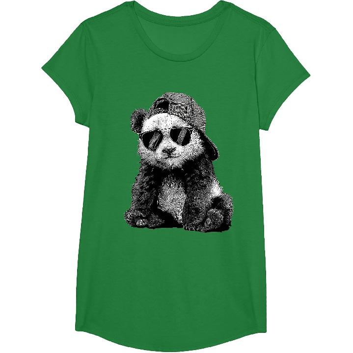 Panda with Sunglasses Graphic Motif Animal Funny Panda Bear T-Shirt