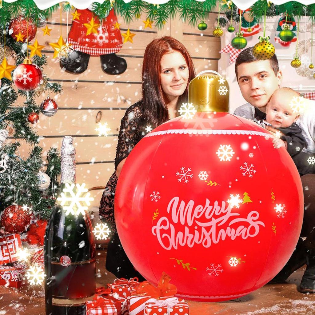 PVC Inflatable Christmas Hanging Ball Ornament 2025 Giant Christmas Decorated Ball Decoration for Holiday Seasons