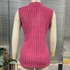 Spring New V-neck Casual Sleeveless Solid-color Knitted Vest for Women