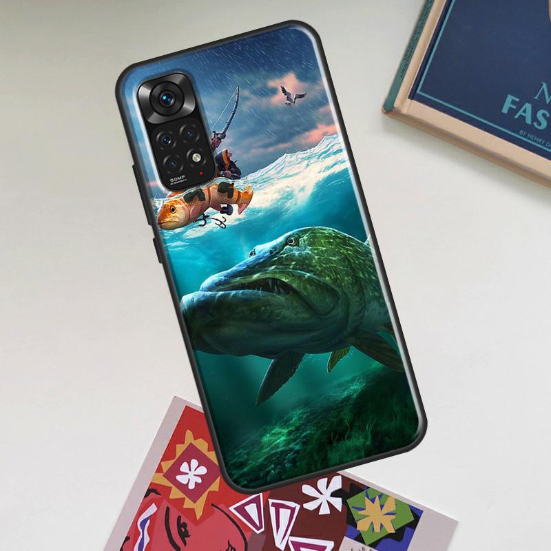 Fischerei Malerei Hülle Für Xiaomi Redmi Note 13 14 Pro 12 11 10 15 Pro Plus Redmi 15C 14C 13C 10C 12C 15 Abdeckung