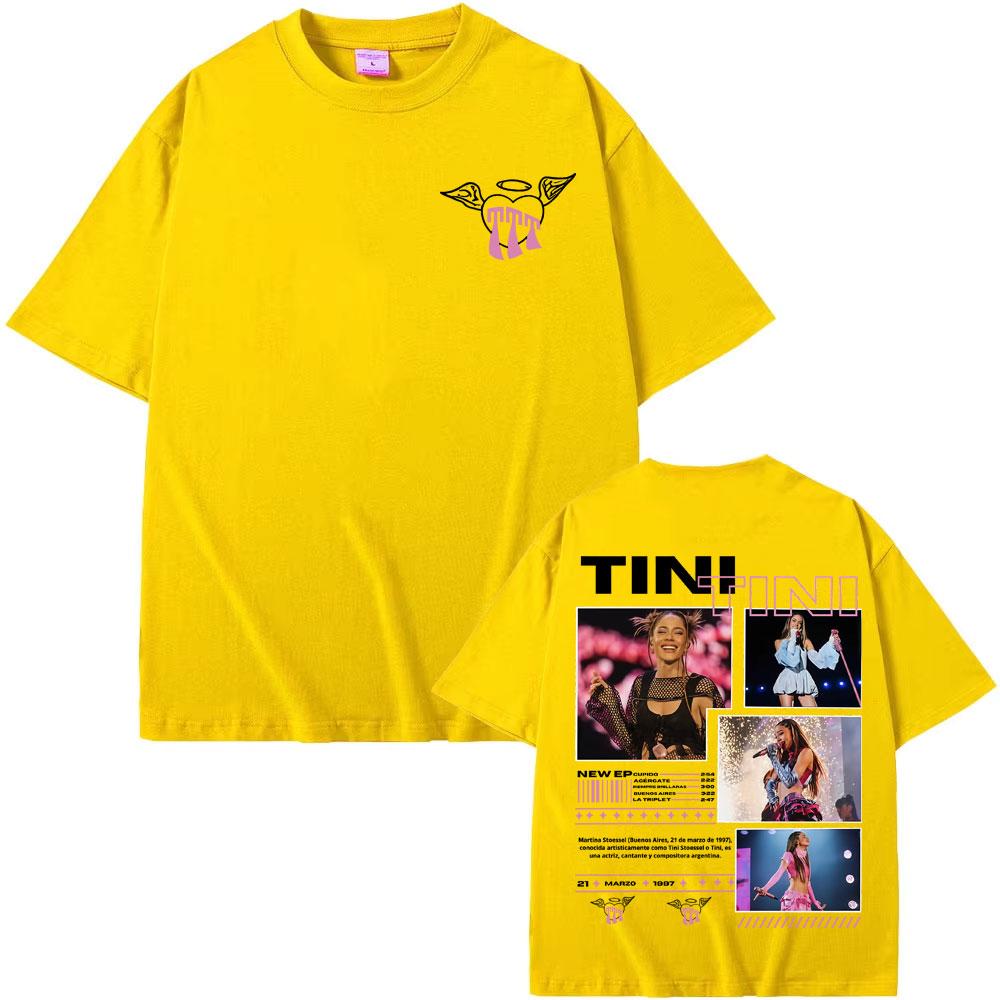 Singer TINI STOESSEL Tour 2025 Merch T Shirts Unisex Womens Clothing Harajuku Aesthetic Tshirts High Quality Short Sleeve T Shirt