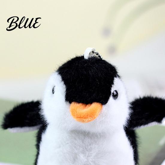 Handbag Charms Plush Pendant Soft Easy Hanging Mini 3D Eyes Keychain Cute Penguin