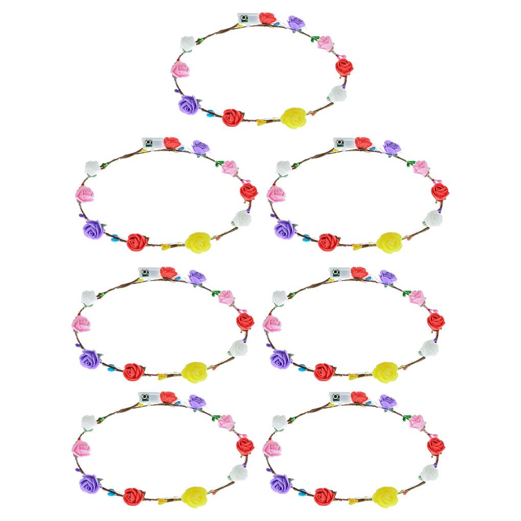 

7 шт./компл. светодиодная повязка на голову в виде цветка из вспененного материала EVA для безопасного и комфортного ношения светодиодные повязки на голову в виде цветка