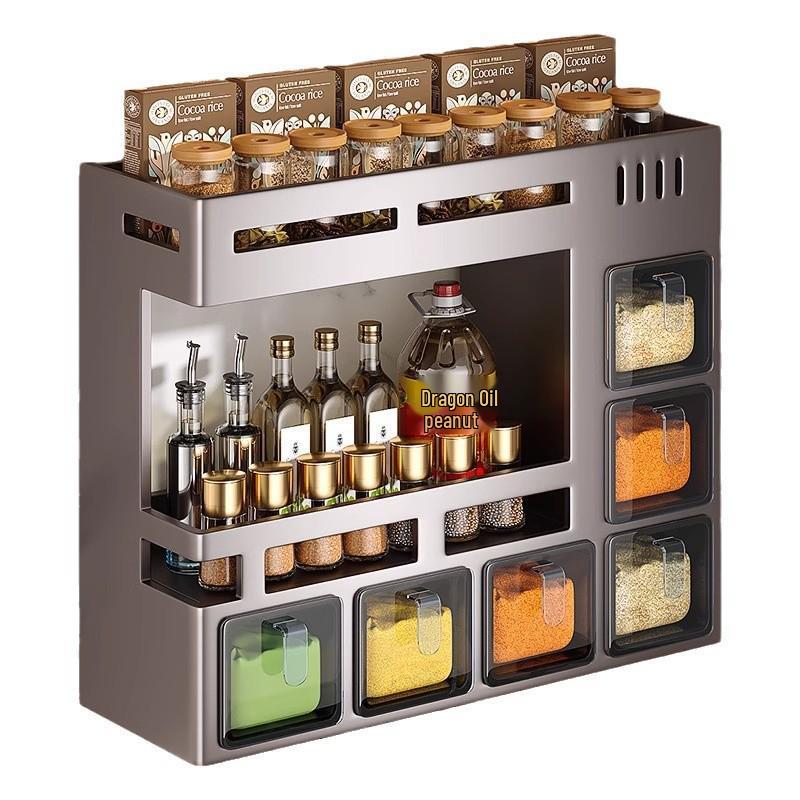 Wall-Mounted Kitchen Spice Rack & Seasoning Organizer