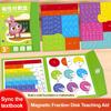 1 Set Magnetic Fraction Demonstration Book Fraction Learning Magnetic Tiles Circles