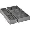 Amazon Basics Storage Box Drawer Organizer, Gray, for Dressers and Underwear, Set of 4