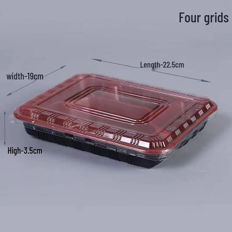 Horned Pansy Compartmented Plastic Takeaway Containers