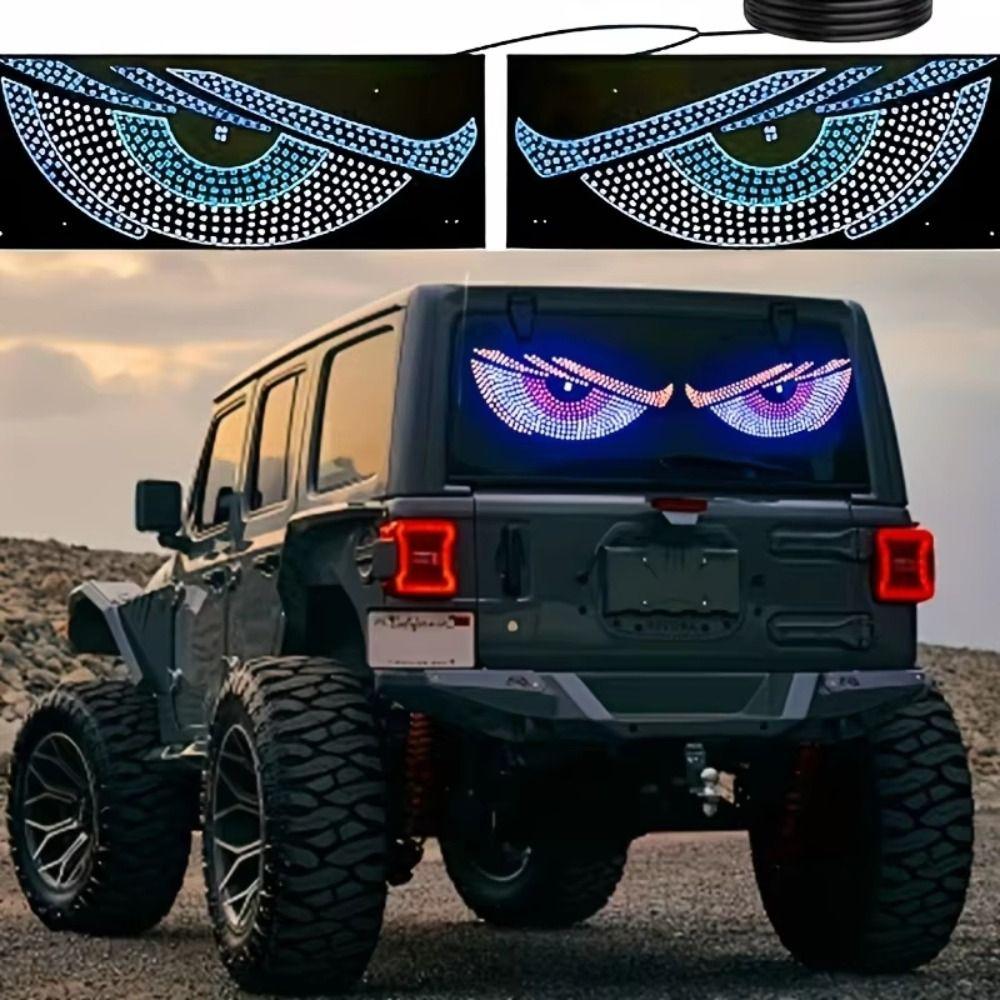 Matrix Pixel Panel Animated Car Truck Eye Truck Devil's Eye Light  Front and Rear Windshield