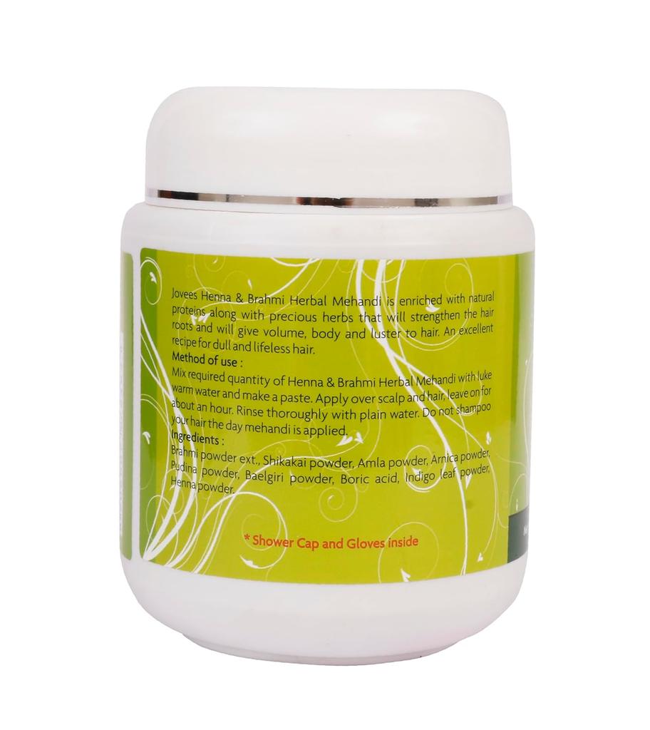 Jovees Ziołowa Mehandi 500g Henna do Włosów z Brahmi Wzmacniająca Objętość i Głęboko Kondycjonująca