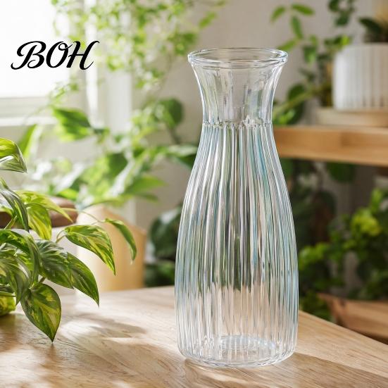 Trendy Flower Container Clear Bud Vase, Plastic Transparent Modern Plant Table Centerpiece Vase for Home Party Wedding Decor Lightweight