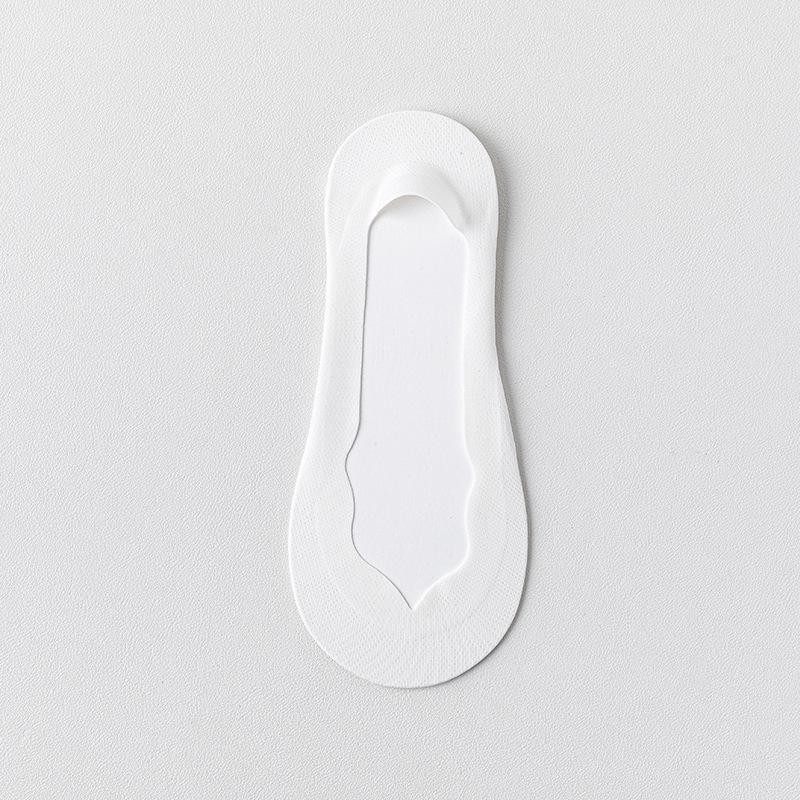 

Женские летние тонкие хлопковые носки с низкой посадкой на высоком каблуке, из ледяного шелка, невидимые, противоскользящие One Size белый