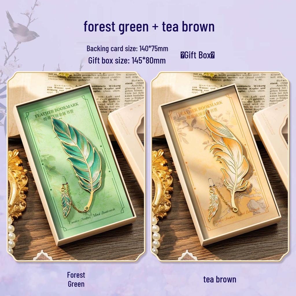 High-End Feather Bookmark Party Favors and Graduation Gifts for Classmates