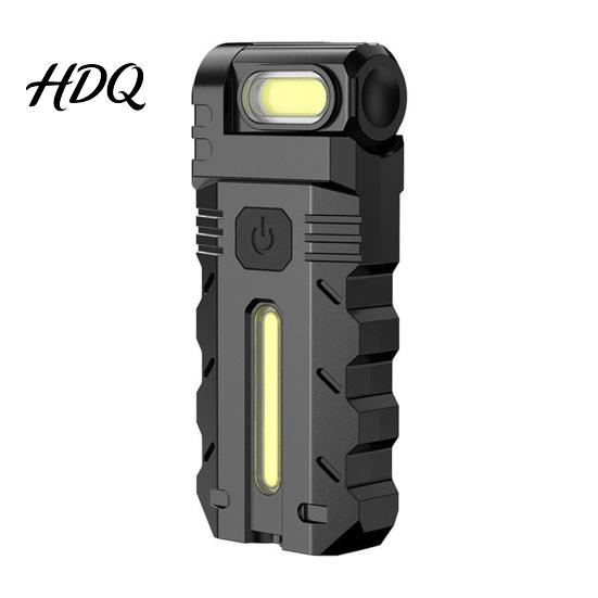 Outdoor Flashlight 1/2/3Pcs 180 Degrees Rotating Head Magnetic Dual Beam LED Degree Swivel Work Light USB Rechargeable Pocket-Size Camping EDC Lamp
