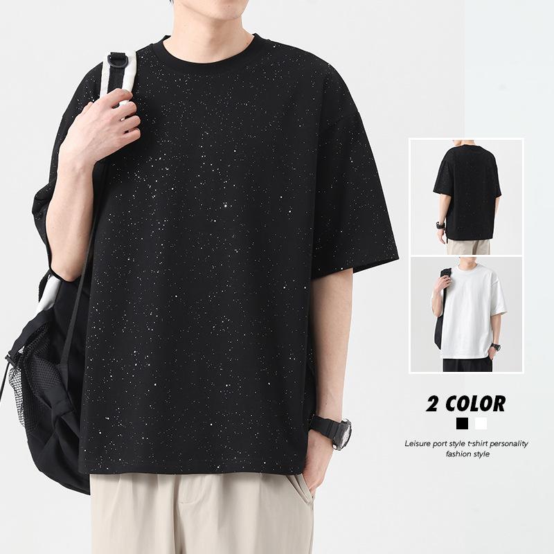

Мужская повседневная футболка с короткими рукавами, летняя футболка для пар, футболка с половиной рукавов, студенческая базовая свободная одежда XL