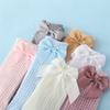 0-24Month Baby Girl Socks Toddler Bow Cotton Summer Mesh Lace Baby Knee Socks Newborn Infant Baby Princess Long Socks 2025 New