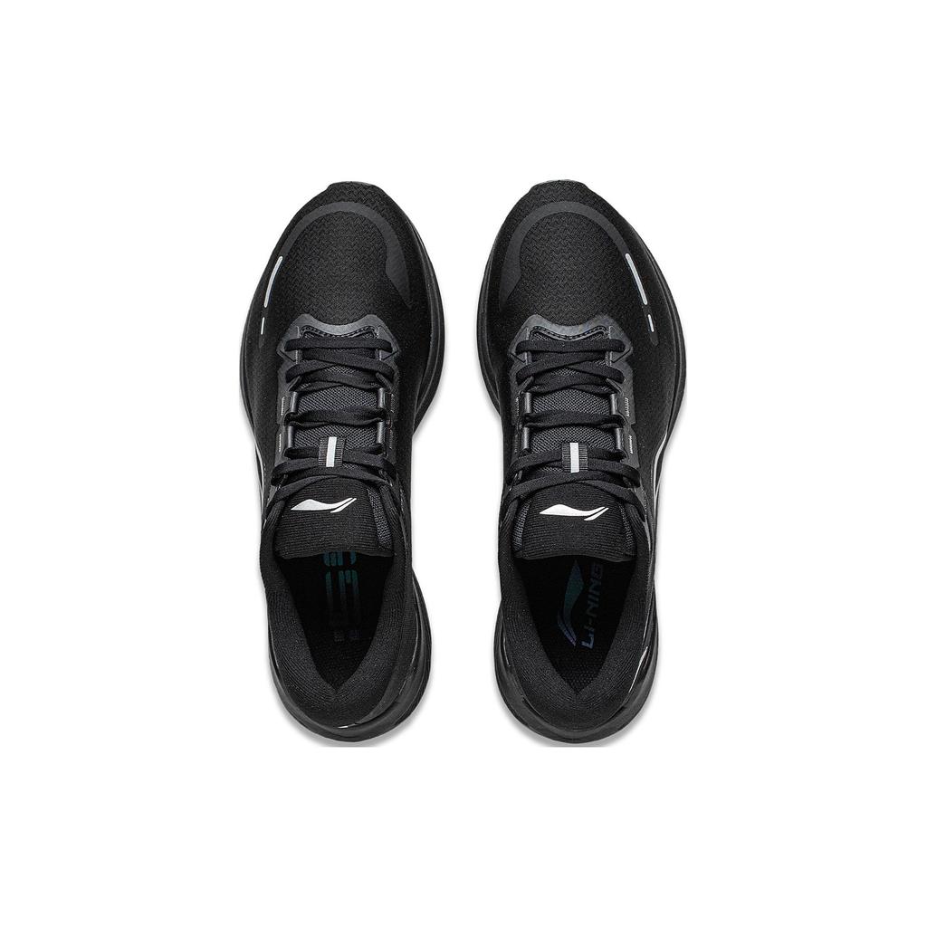 New LiNing Wave V2 Cushioning, Slip Resistant, And Abrasion Resistant Low Top Running Shoes Men's Black ARST053-1
