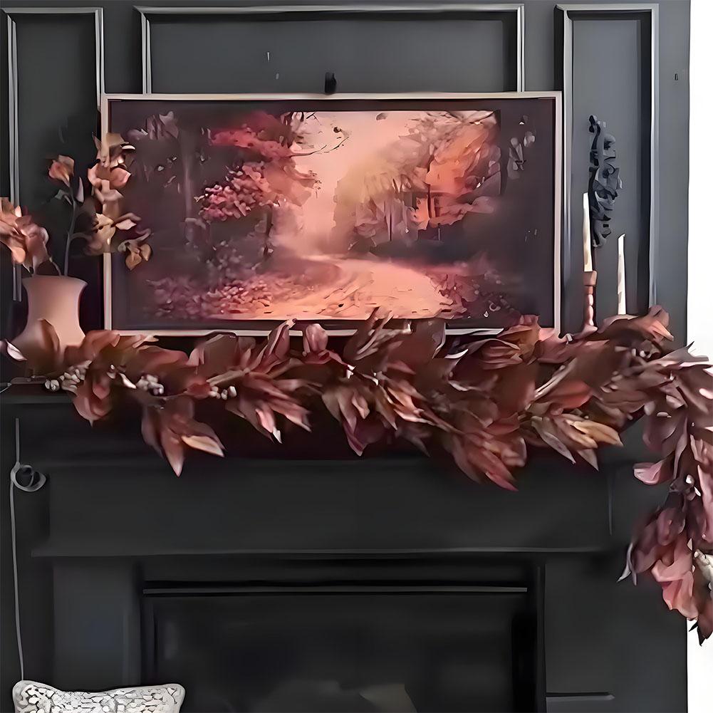 New Brown Magnolia Leaf Garland, Artificial Magnolia Leaf Garland Realistic, Autumn Magnolias Leaf Artificial Garlands