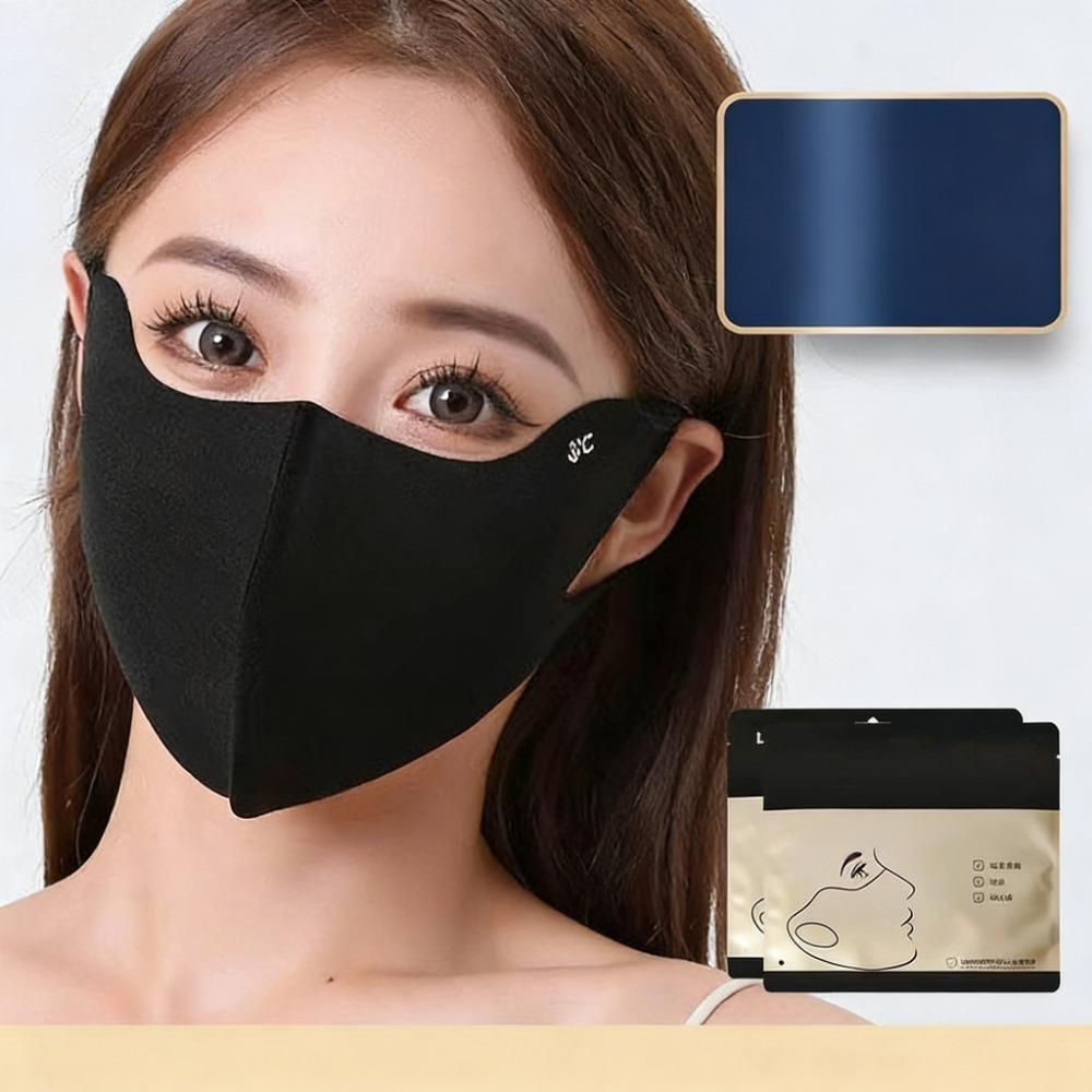 Summer UV Block Neck Scarf Breathable Ice Silk Face Mask Wrap for Women