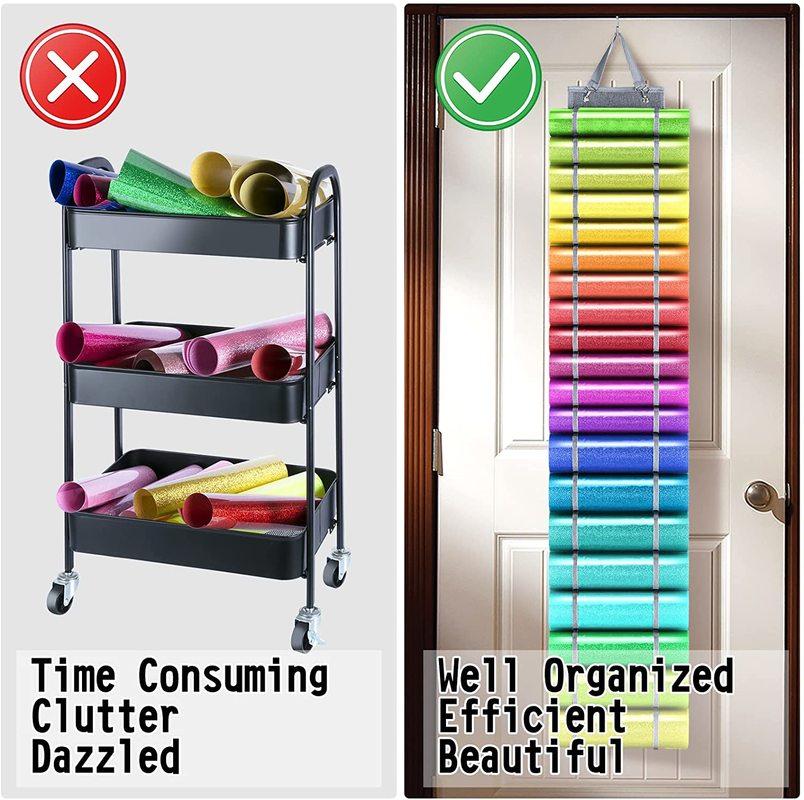 Craft Storage Organizer Vinyl Roll Holder Vinyl Storage Rack Hanging Closet