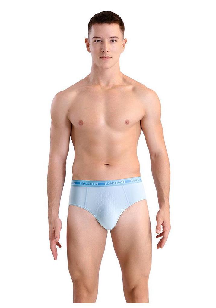 Comfortable Antibacterial Cotton Briefs for Teen Boys with Simple Lettering