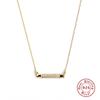 Single Row Diamond Inlaid Necklace For Women 925 Sterling Silver Jewelry Charming Pendant Chain 18k Choker Bijoux Collar