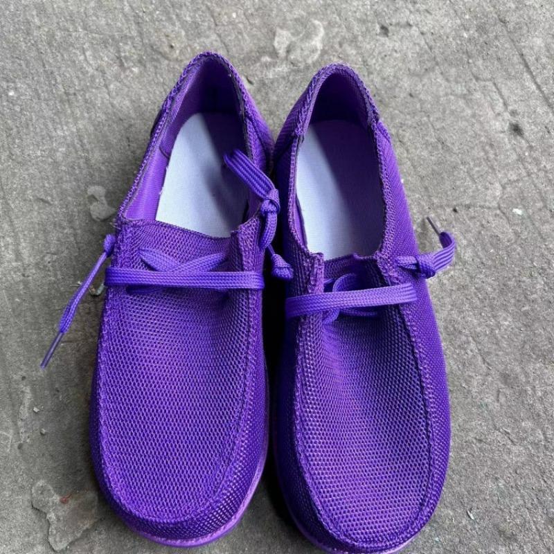 Fashion European and American Plus Size Single Shoe Women's 2024 New Solid Color Comfortable Lace Up Flat Footed Women's Shoes Sneakers