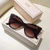 Oversized Cat Eye Sunglasses Women Fashion Gradient Colorful Frame Sun Glasses Lady Leopard Eye Wear Outdoor Streetwear Shades