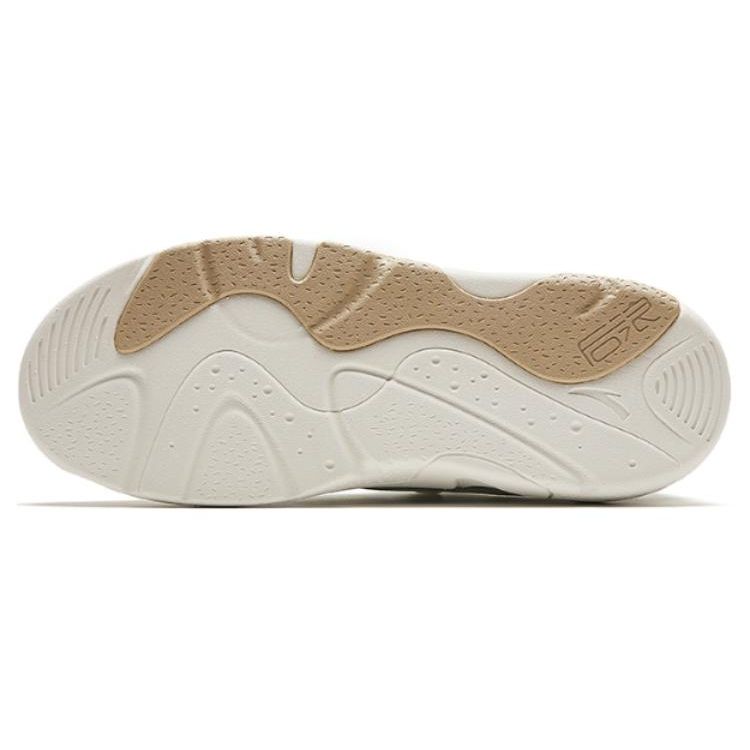 Anta Comfortable Versatile Wear-Resistant Non-Slip Low-Top Casual Shoes Women Sneaker White Green 122428854-3