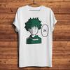 MHA Midoriya Deku Izuku Funny Anime Tshirt,Short Sleeve Casual Men T Shirt,Unisex Streetwear Ma
