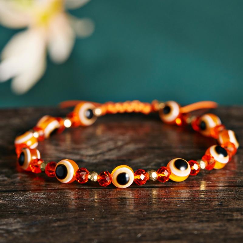 Blaue Augen Perlen Verstellbare Armbänder Türkische Glücksbringer Armbänder für Damen Herren zum Schutz und