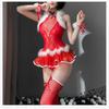 New Year's Red New Sex Underwear Uniform Temptation New Year's Day Elk Plush Sexy One-piece Netwear Set