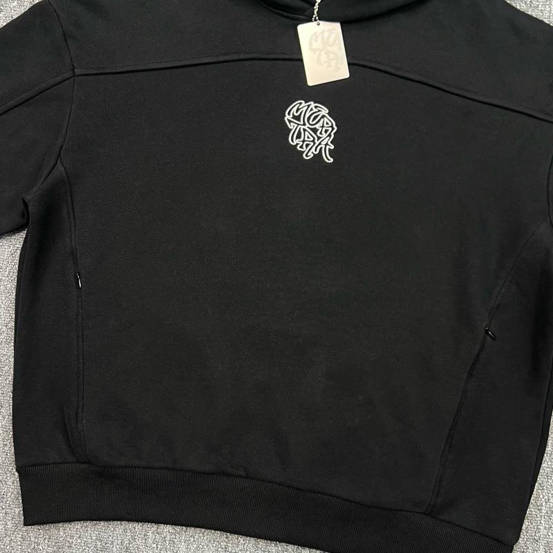 Mertra Patchwork Doppelhut Fleecegefütterter Hoodie & Lässige Hose Set für Damen und Herren - Herbst High Street Stil